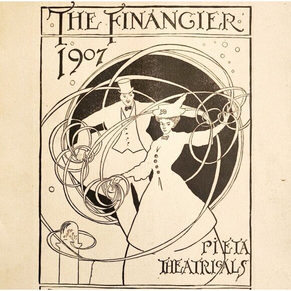 1907 The Financier Harvard Pi Eta Theatrical Play Program Book PB Musical DWS12C - Picture 1 of 9